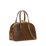 Orlandi Valentino Women's Rhea Embossed Dome Top Handle Hand Bag