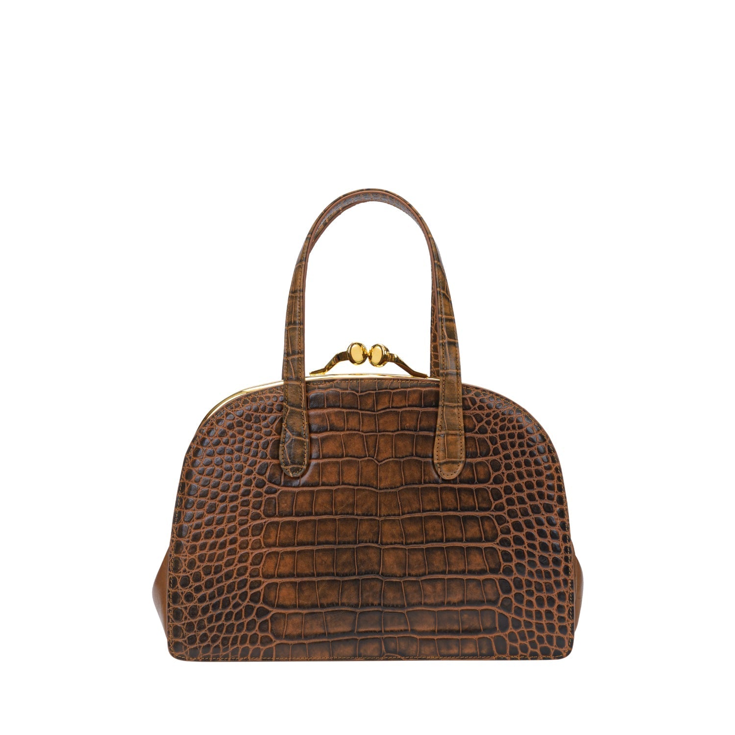 Orlandi Valentino Women's Rhea Embossed Dome Top Handle Hand Bag