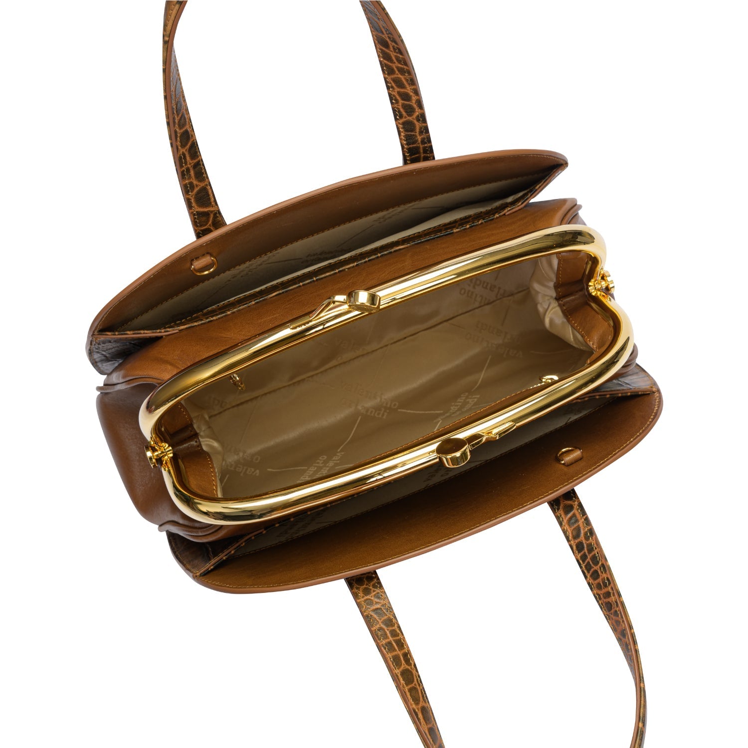 Orlandi Valentino Women's Rhea Embossed Dome Top Handle Hand Bag