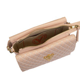 Orlandi Valentino Women's Quilted Suede Hand Bag