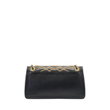 Orlandi Valentino Women's Quilted Leather Shoulder Bag with Chain Strap