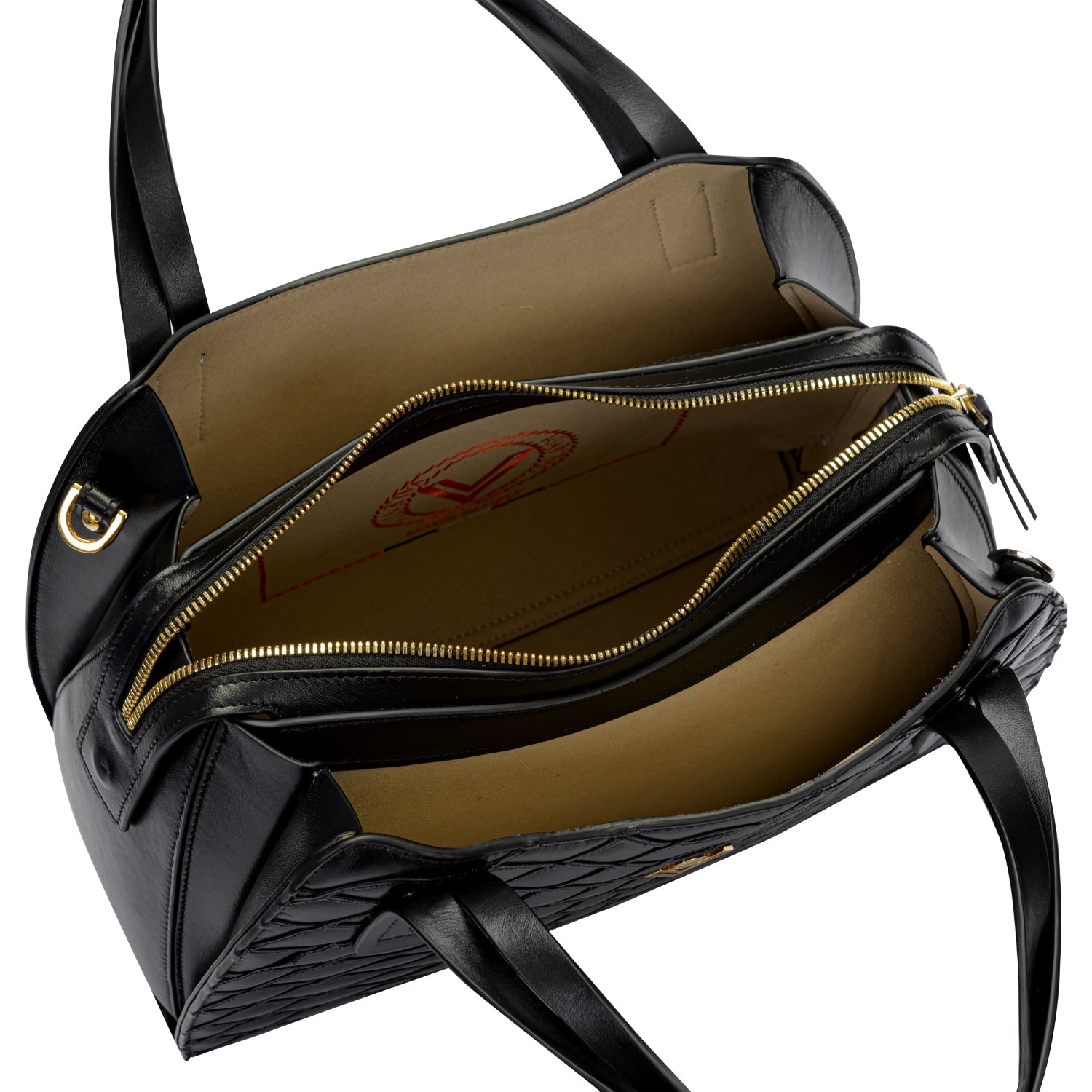 Orlandi Valentino Women's Quilted Leather Top Handle Bag