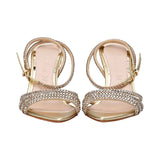 Albano Women's Gold Crystal-Embellished Heeled Sandal