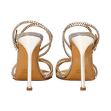 Albano Women's Patent Leather Crystal-Toe Heeled Sandal