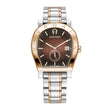 Aigner Daiano Gents Brown Dial Rose Gold Stainless Steel Bracelet Watch