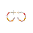 Les Nereides Daisy And Zinnia Crown Hoop Earrings