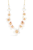 Les Nereides White Cherry Blossom Statement Necklace