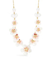 Les Nereides White Cherry Blossom Statement Necklace
