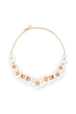 Les Nereides White Cherry Blossom Statement Necklace