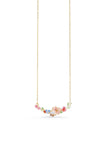 Les Nereides Flower Bouquet And Round Stone Statement Necklace