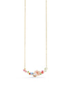 Les Nereides Flower Bouquet And Round Stone Statement Necklace