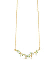 Les Nereides White Hollyhocks And Mother Of Pearl Beads Gold-Plated Statement Necklace