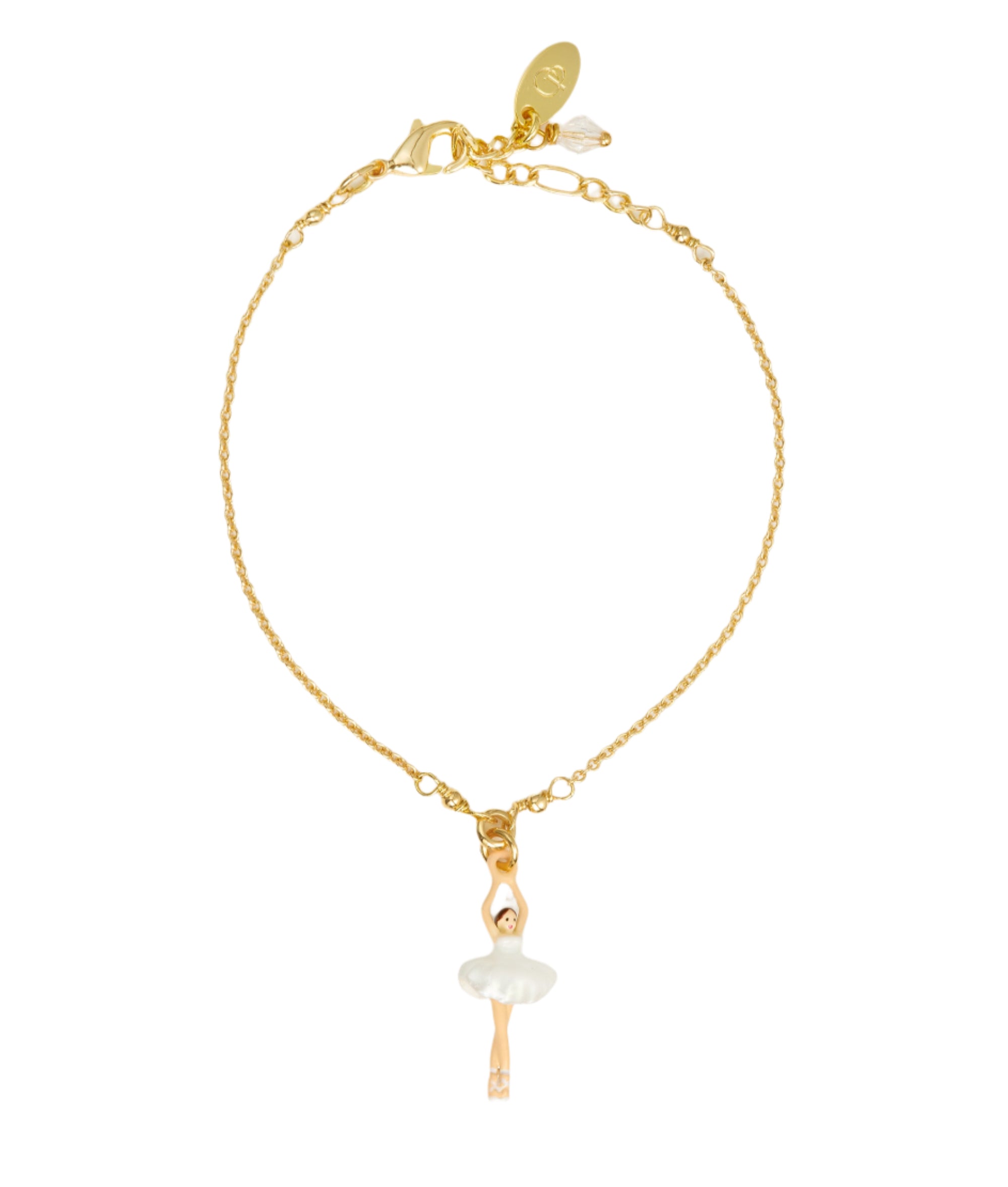 Les Nereides White Tutu Mini Ballerina Fine Bracelet