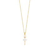 Les Nereides White Tutu Mini Ballerina Fine Necklace