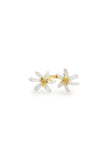 Les Nereides White Lily Flower Adjustable Gold-Plated Ring