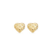 Les Nereides Quilted Gold Heart And Crystal Earrings