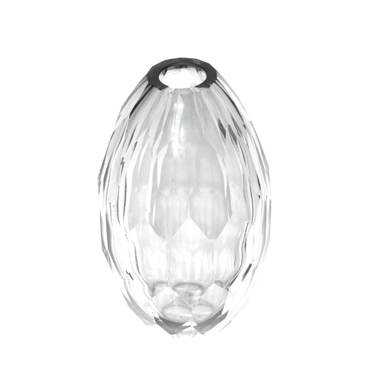 Balerina Engraved Glass Vase Grey