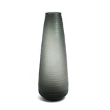 Balerina Engraved Big Glass Vase Grey