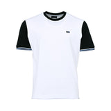 Eden Park Men's White & Black Color Block T-Shirt with Blue Details
