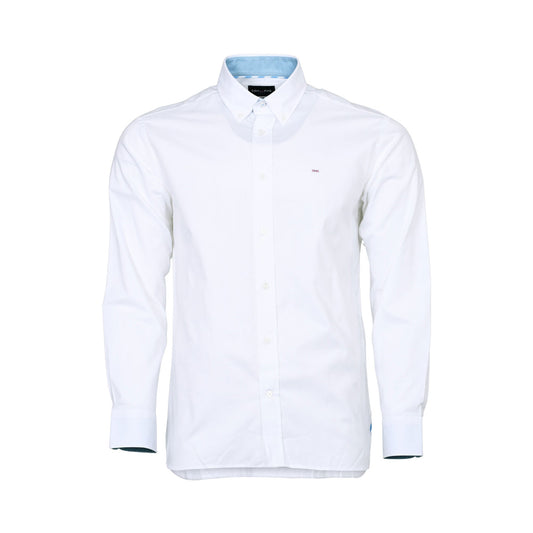 Eden Park Men's White Button-Down Long-Sleeve Shirt
