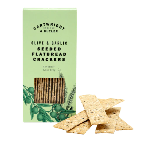 Cartwright & Butler Olive & Garlic Seeded Flatbread 130g