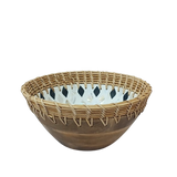 Van Deurs Danmark Bowl With Enamel & Cane 24x12 Cm