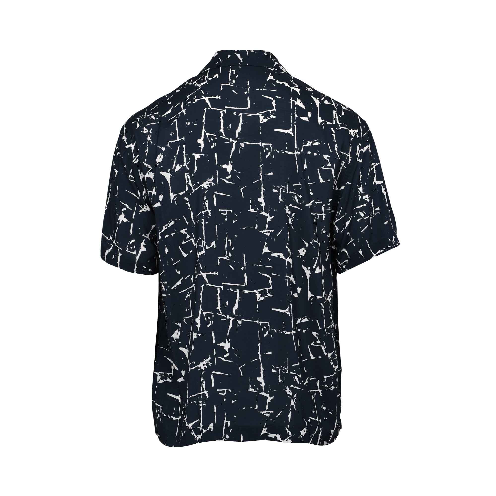 Emporio Armani Men's Abstract Print Short Sleeve Shirt