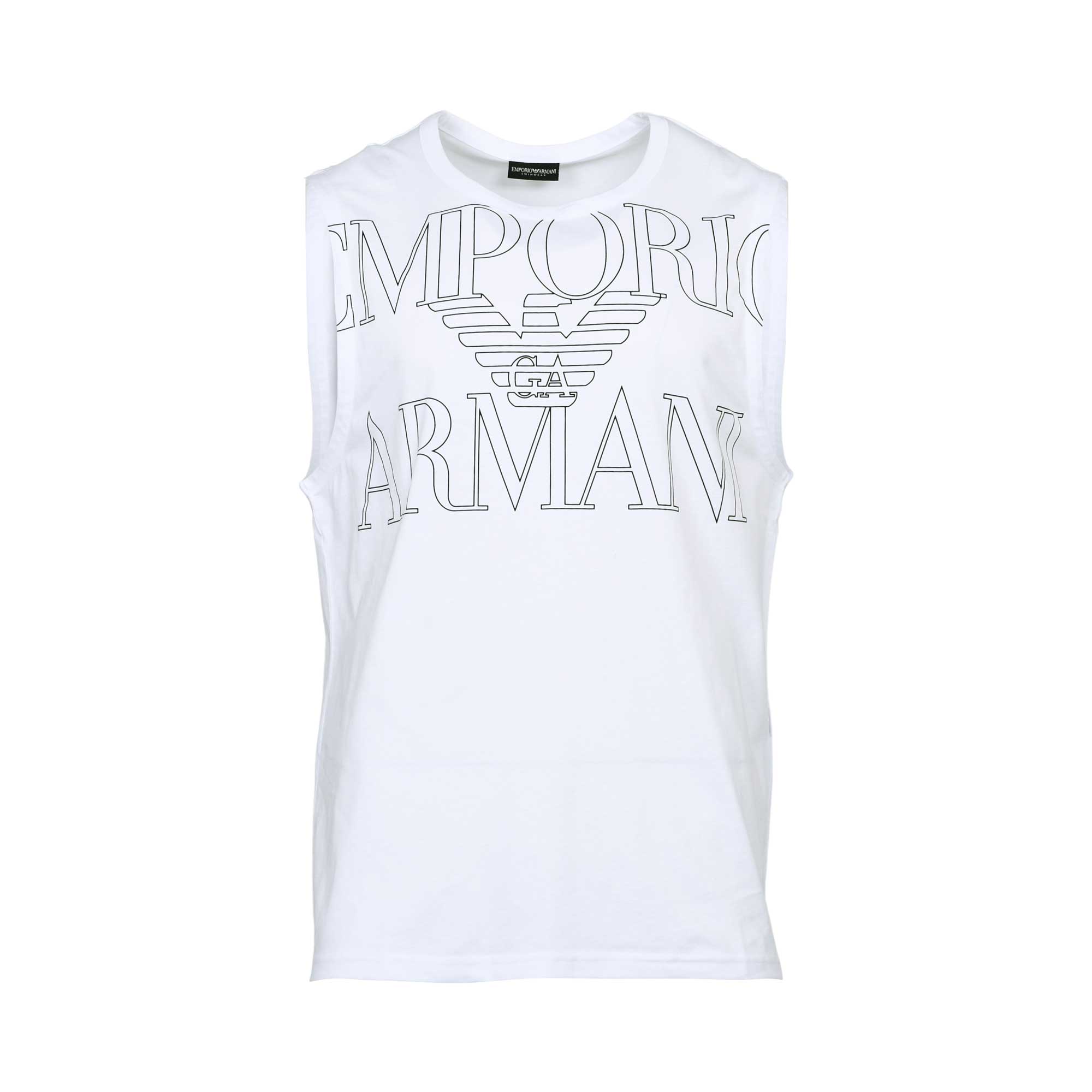 Emporio Armani Men's Logo Sleeveless T-Shirt - (Available in White & Timber)