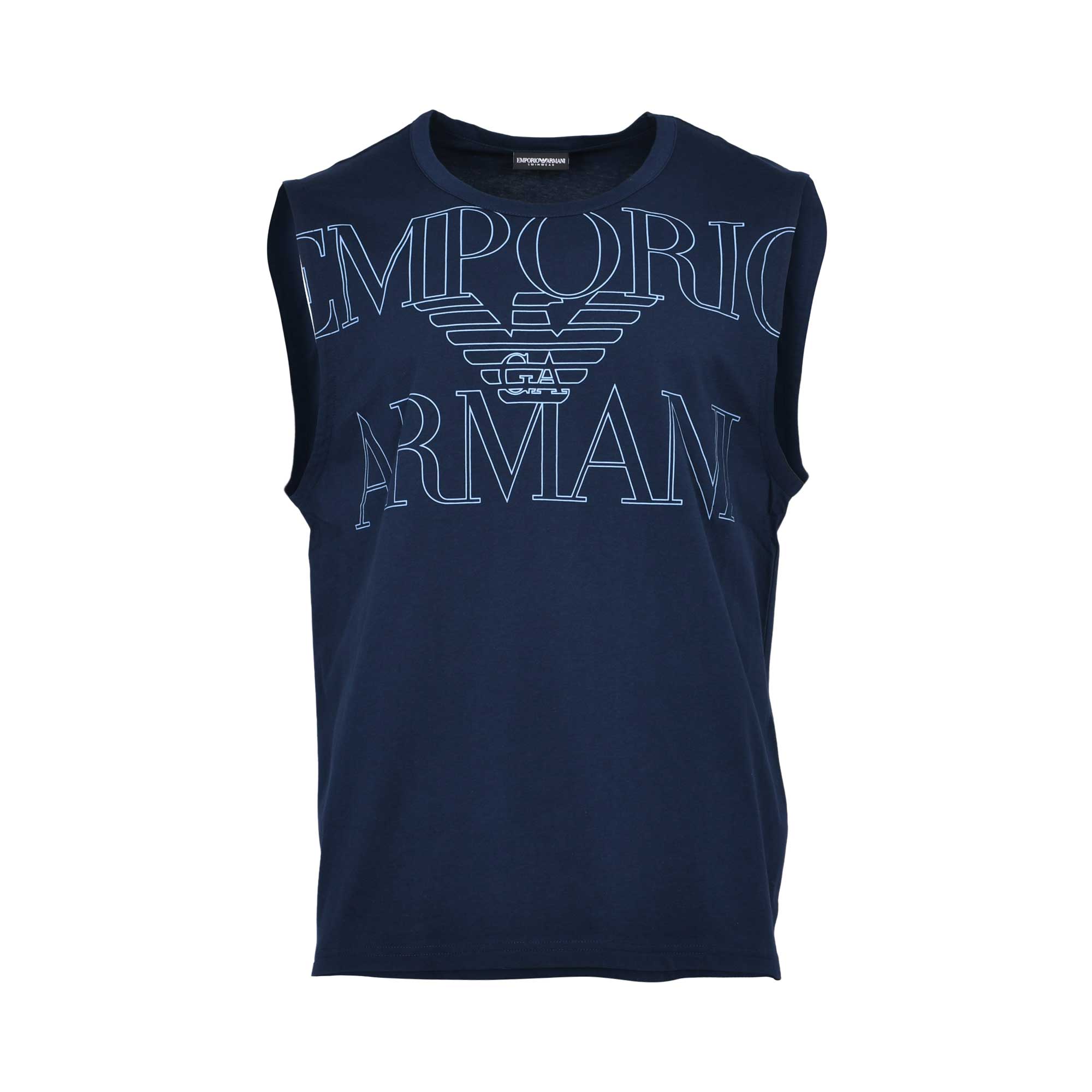Emporio Armani Men's Logo Sleeveless T-Shirt - (Available in White & Timber)