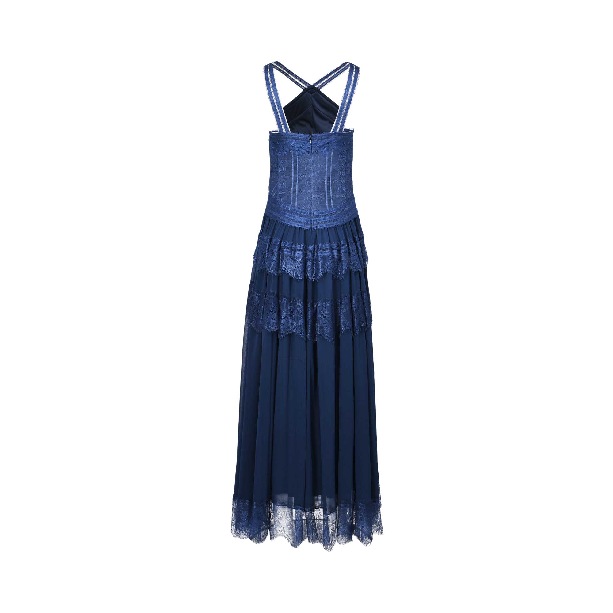 Ermanno Firenze Women's Navy Blue Long Gown