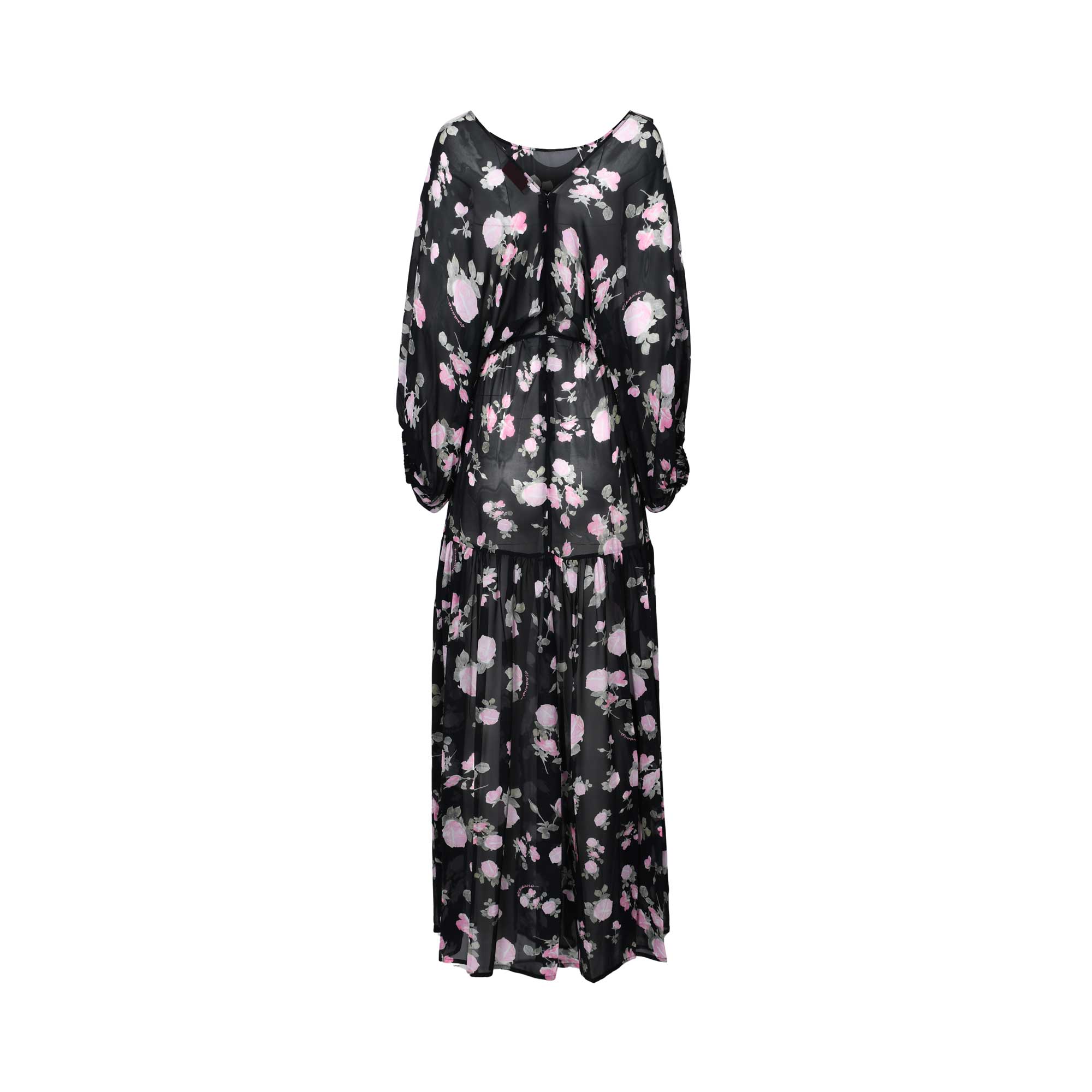 Ermanno Firenze Women's Black & Light Pink Long Dress