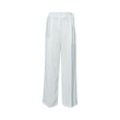 Eleventy Women's Crisp White Wide-Leg Trousers with Tie Detail