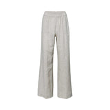 Eleventy Women's Relaxed Fit Light Beige Linen-Blend Trouser with Elastic Waist