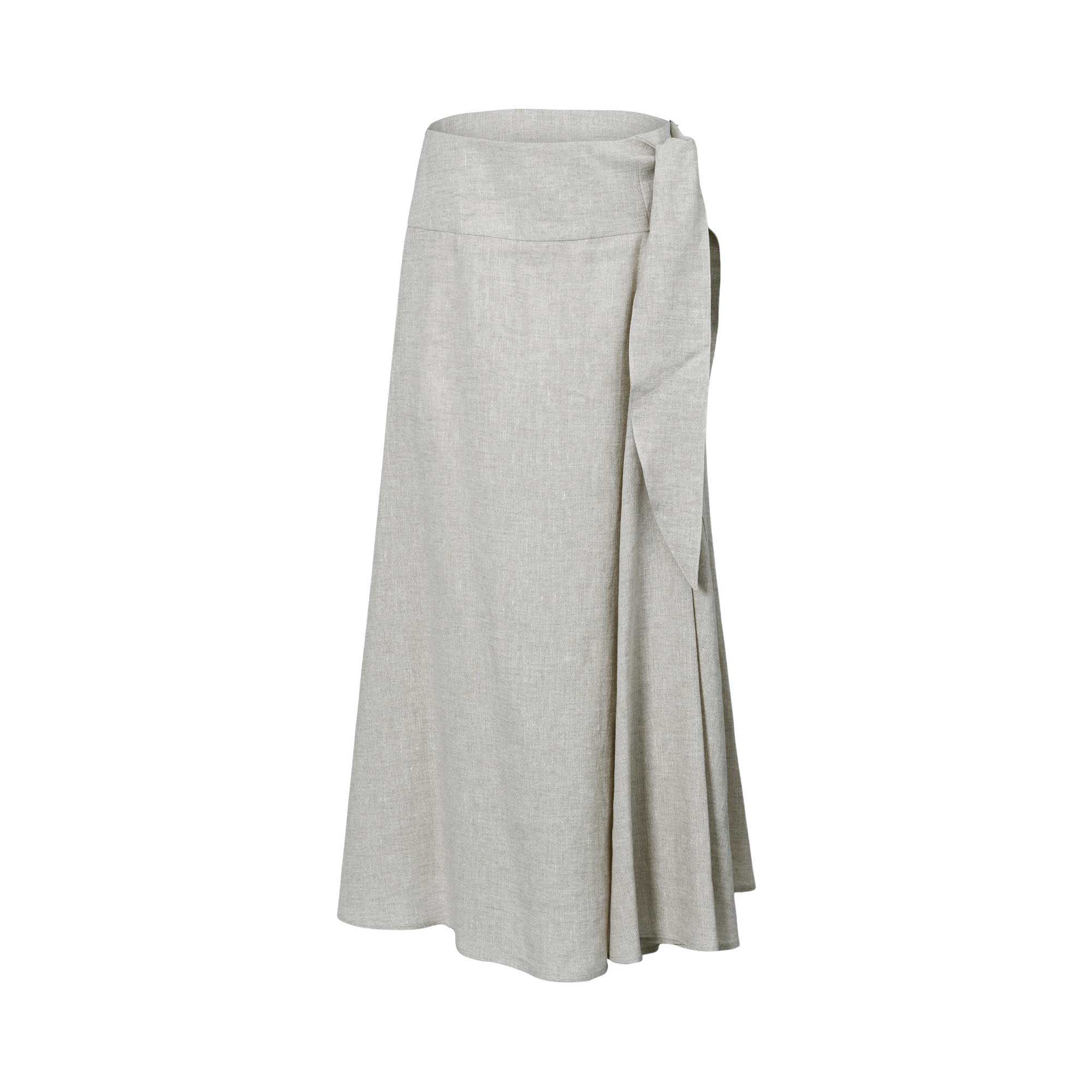 Eleventy Women's Tie-Waist Linen-Blend Maxi Skirt