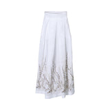 Eleventy Women's White Long Maxi Skirt