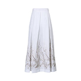 Eleventy Women's White Long Maxi Skirt