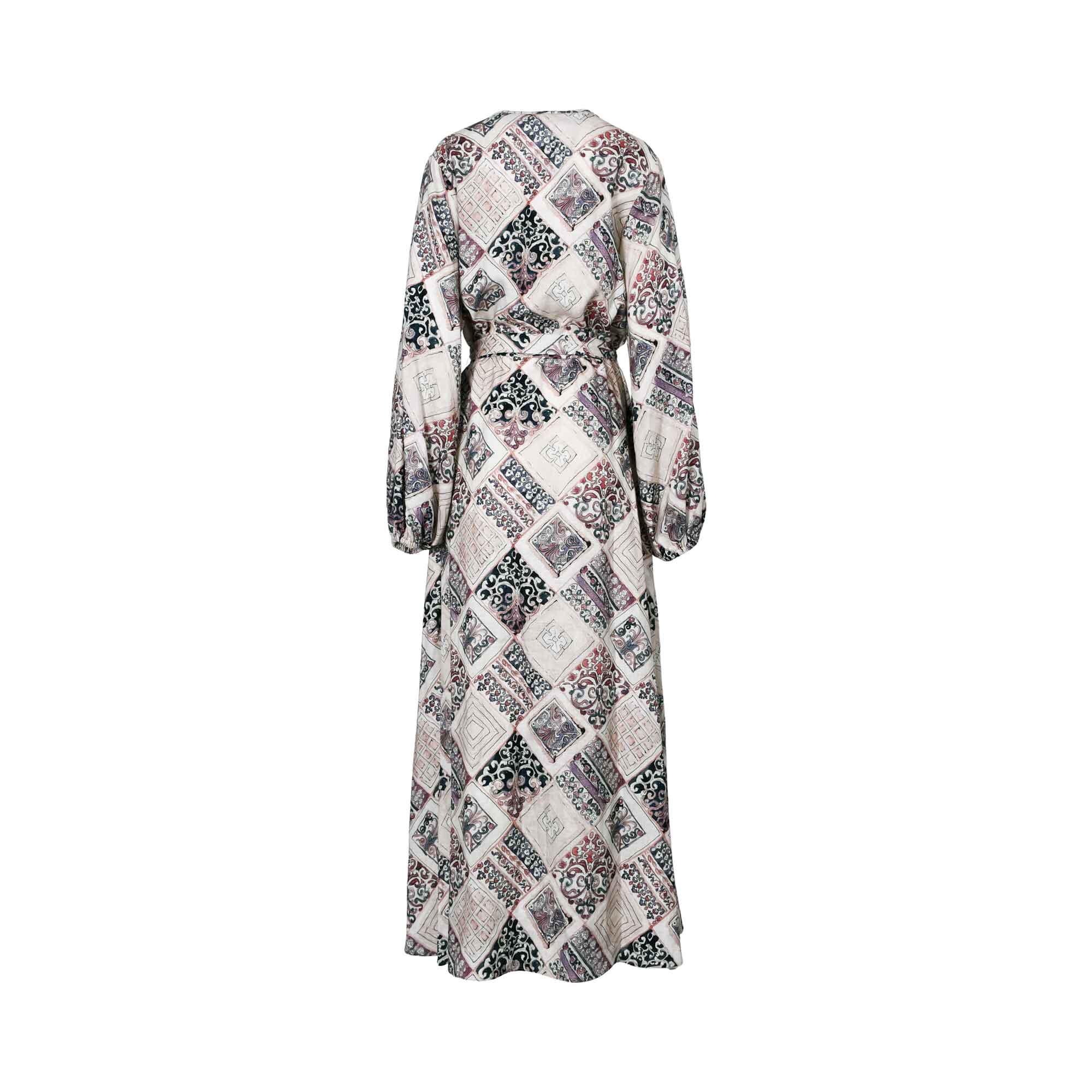 Eleventy Women's Linen-Blend Collared Maxi Dress