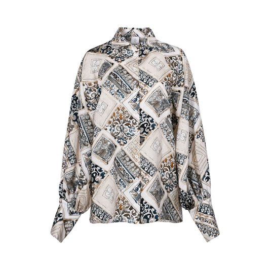 Eleventy Women's Printed Long-Sleeve Shirt