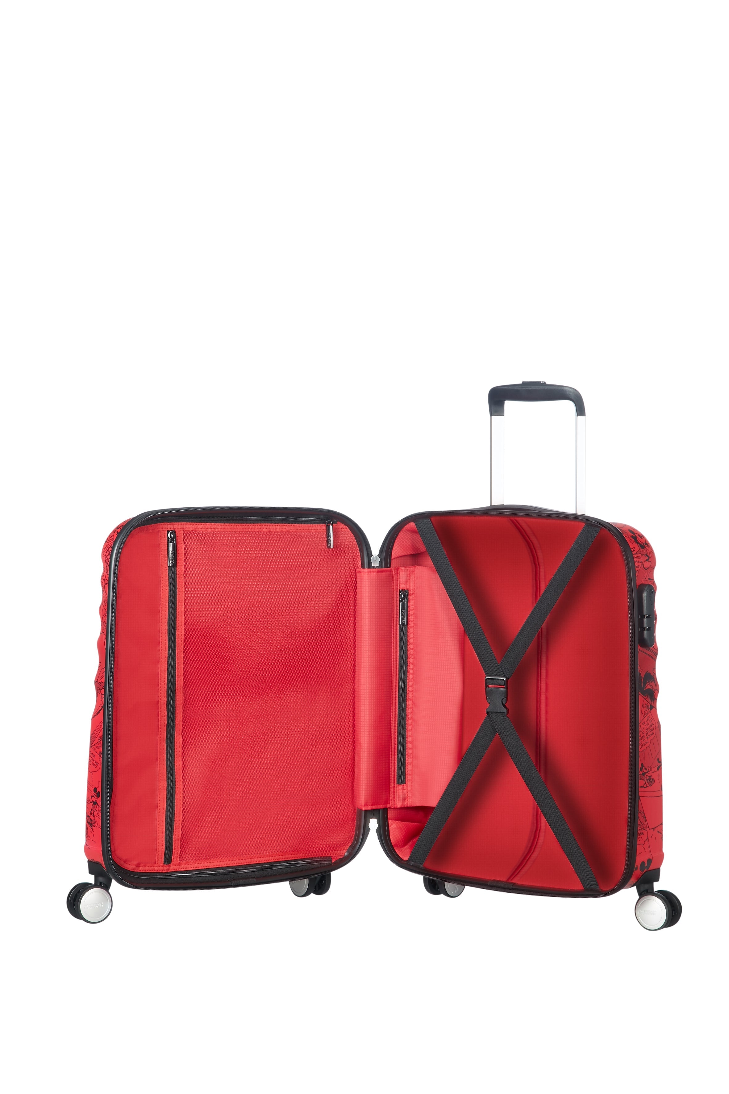 AMERICAN TOURISTER DISNEY MICKEY COMICS RED LUGGAGE