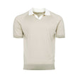 Gran Sasso Men's Knitted Tennis Polo Shirt with Contrast Collar