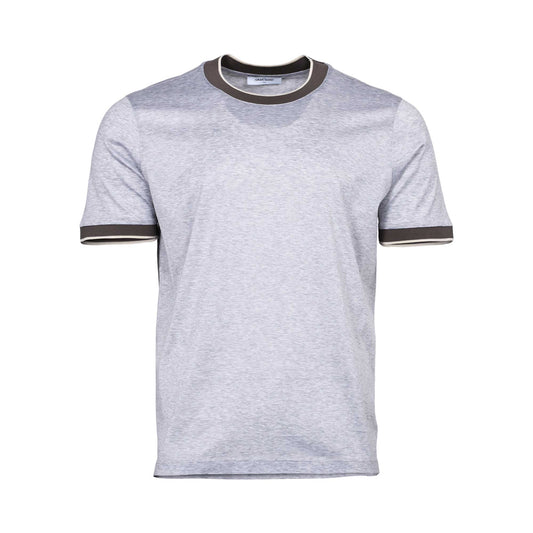 Gran Sasso Men's Knitted T-Shirt with Contrast Trim