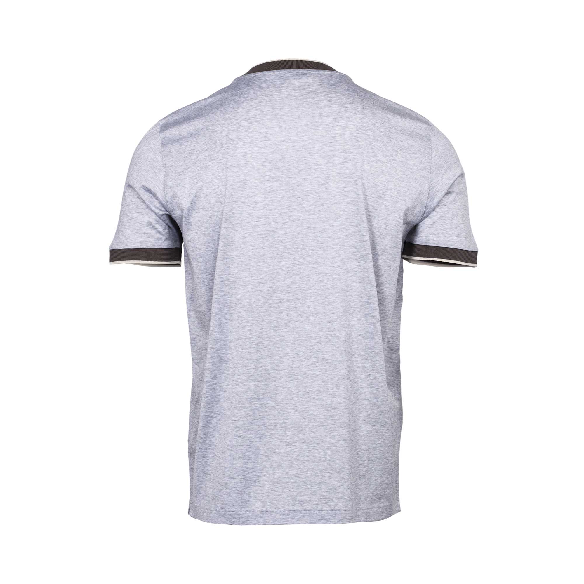 Gran Sasso Men's Knitted T-Shirt with Contrast Trim