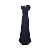 GW Couture Women's Navy & White Long Dress