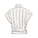 Jijil Women's Off-white Short Sleeve Blouse