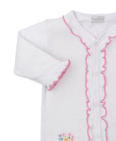 Kissy Kissy Kids New Born Girl's White & Pink  Sleepsuit Set