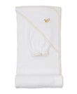 Kissy Kissy Kids New Born Unisex White & Yellow Towel