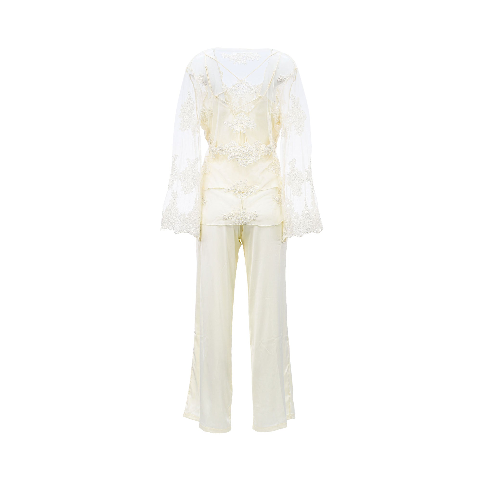 Lea Women's Satin Allover Pyjama Set