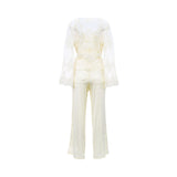 Lea Women's Satin Allover Pyjama Set