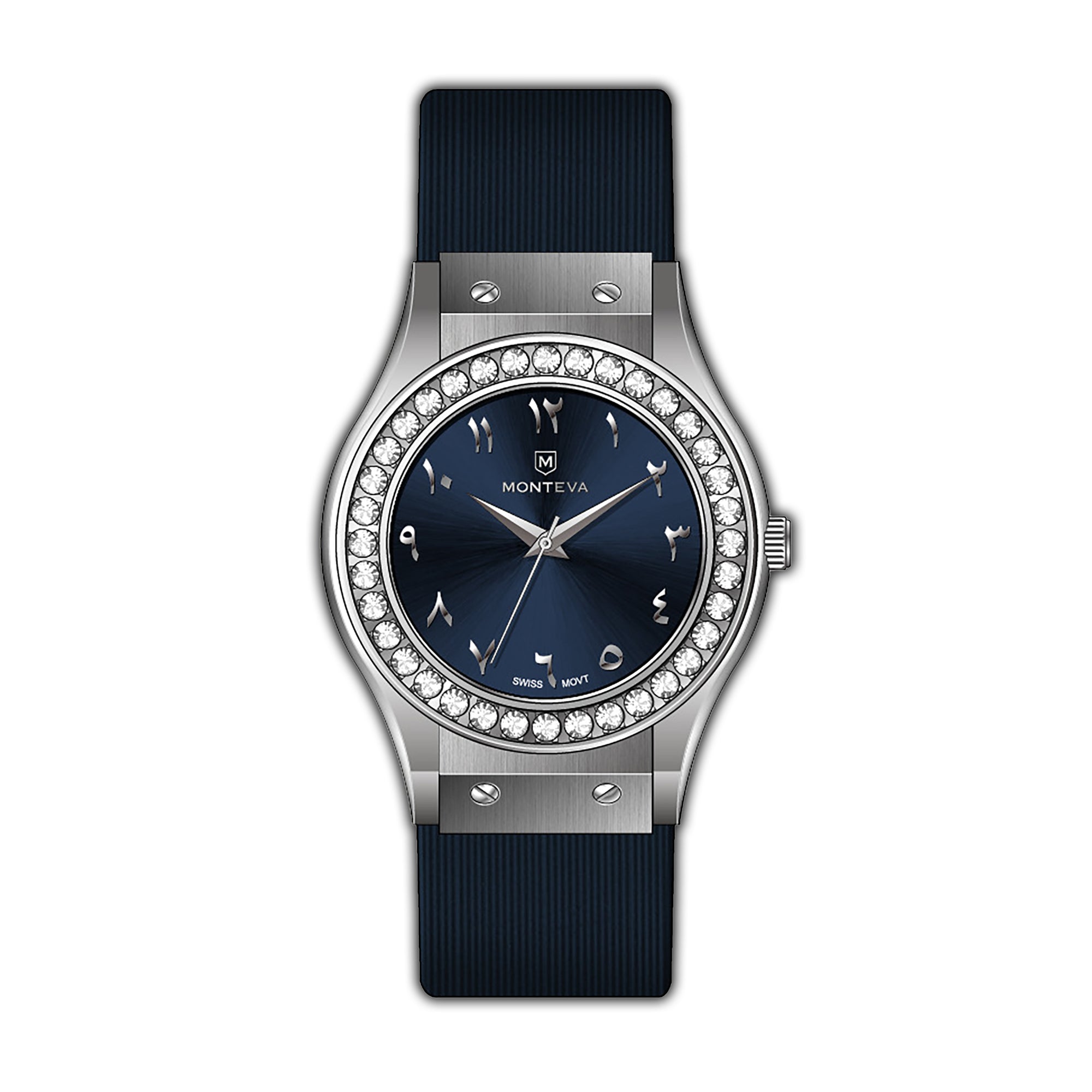 Monteva Harmony Hub Ladies Blue Arabic Dial Watch