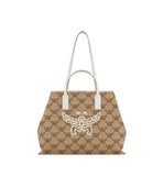 MCM Women's Himmel Shopper in Lauretos Raffia Jacquard